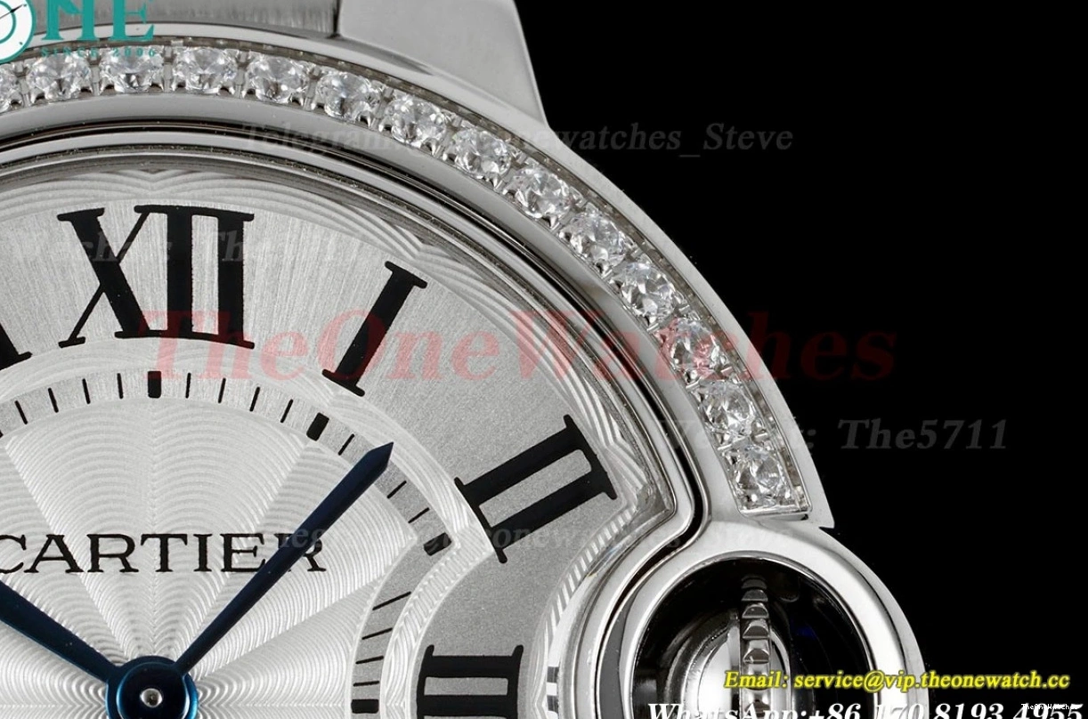 Ballon Dia 33mm White De Bleu SS SS Dial Quartz Cartier AF 0417
